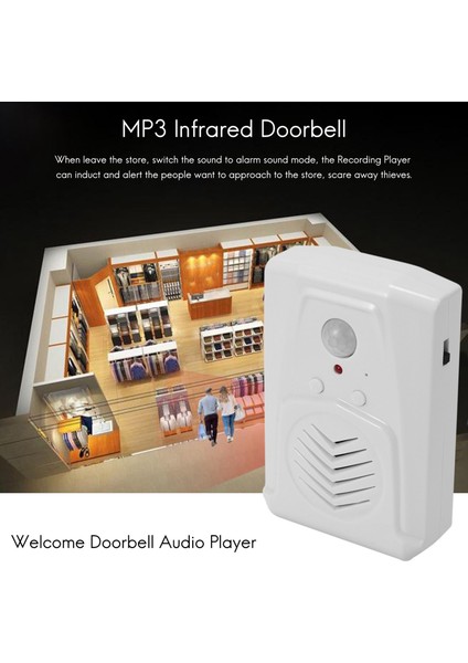Sensör Hareket Kapı Zili Anahtarı Mp3 Kızılötesi Kapı Zili Kablosuz Pir Hareket Sensör Ses Prompter Hoş Geldiniz Kapı Çanı Giriş Alarmı (Yurt Dışından) fiyatları
