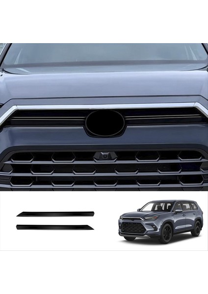 Araba Ön Izgara Trim Araba Ön Logo Yan Izgara Şeritler Toyota Grand Highlander 2024 B Için Tampon Izgara Döşeme (Yurt Dışından) fırsatları
