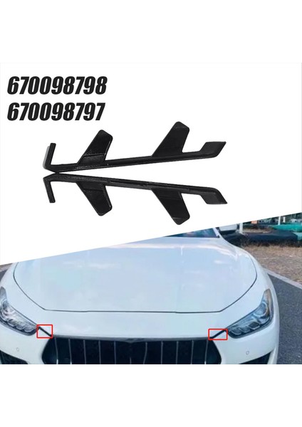 1paır Ön Tampon Trim Plaka Braketi 670098798 670098797 Maserati Ghibli 2018-2020 Far Yan Döşeme Tutucu Kapağı (Yurt Dışından) fırsatları