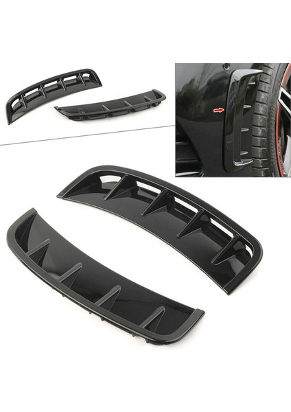 4x Siyah Ön Tekerlek Yan Hava Havalandırma Canards Trim Mercedes-Benz A-Serisi W177 A200 A250 A220 A35 Amg 2019 2020 (Yurt Dışından) modelleri