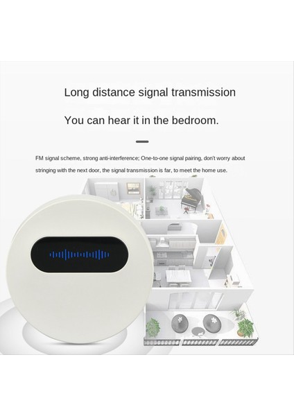 Ab Fiş Kablosuz Kapı Zili Su Geçirmez Akıllı Kapı Zili IP68 Home Door Bell Akıllı 58 Şarkılar 4 Seviye Hacim Kontrolü (Yurt Dışından) fırsatları