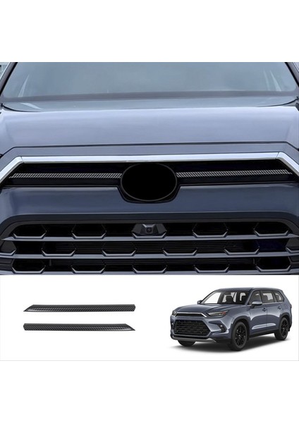 Araba Ön Izgara Trim Araba Ön Logo Yan Izgara Şeritler Toyota Grand Highlander 2024 Için Tampon Izgara Döşeme A (Yurt Dışından) fırsatları