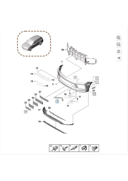Araba Ön Tampon Sis Lambası Porsche Cayenne Için Işık Desteği 2019-2021 Sağ 9Y0807686 (Yurt Dışından) modelleri