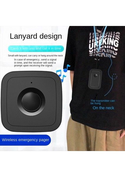 Çağrı Kablosuz Çağrı Düğmesi Çağrı Kablosuz Kapı Çanları/yaşlı/hasta Için 5 Gear 300M/ENGELLI/HAMILE Kadın Abd Fiş (Yurt Dışından)
