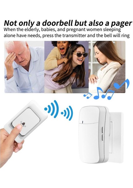 Açık Kablosuz Kapı Zil Zil Kiti 300M Uzaktan Kumanda Evi Benim Melodisi Yüzük Kapı Zili E Fiş Hoş Geldiniz (Yurt Dışından) modelleri