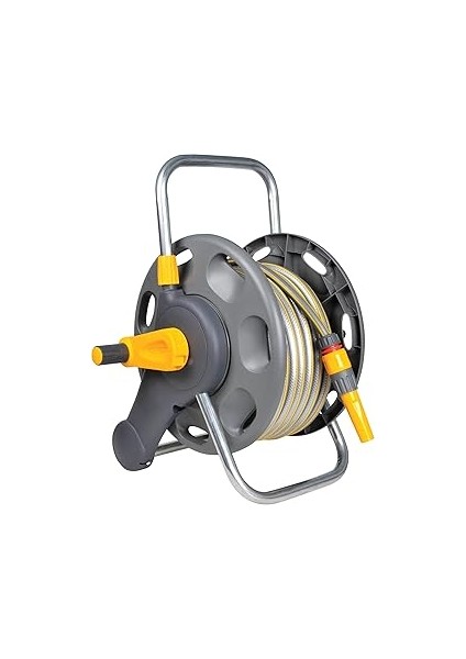 Hozelock 2477H Duvarda ve Yerde Kullanılabilen 50 M Hortumlu 60 M Kapasiteli Hortum Toplama Sarma M