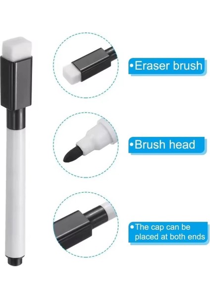 5-50pcs Black Marker Pens Manyetik beyaz tahta kuru silme kalemleri Silgi kapağıyla inşa edilmiş kapak Ofis okul kırtasiye yazma araçları yazma: 5pcs (Yurt Dışından) fırsatları