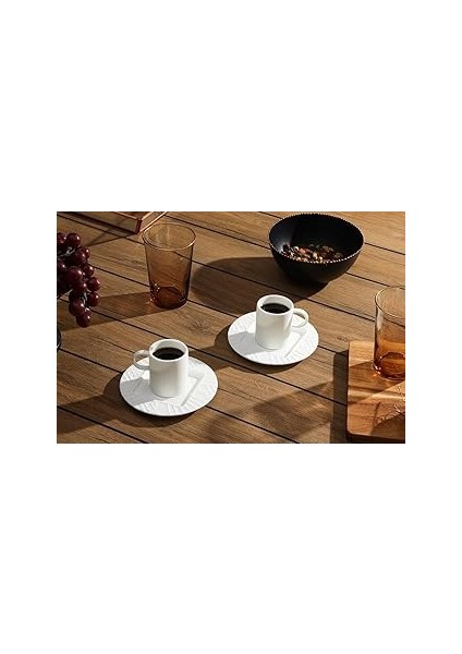 Porland Superior Bone Porcelain Elix 2 Kişilik Kahve Takımı 85CC