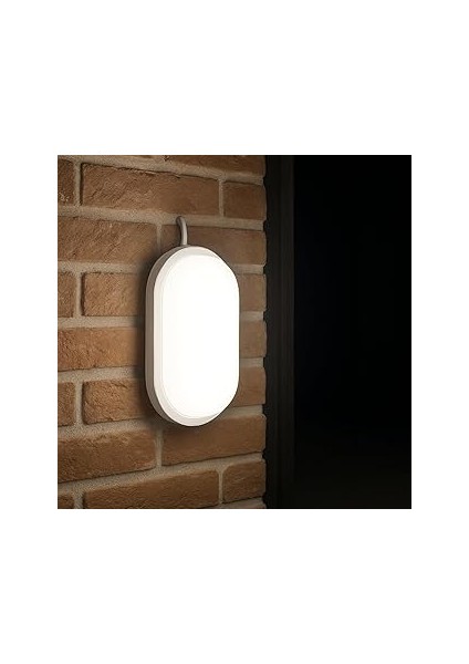 Aydos 15W IP65 Oval Beyaz LED Tavan ve Duvar Lambası | 6500K Beyaz Işık | Su ve Toz Geçirmez Banyo
