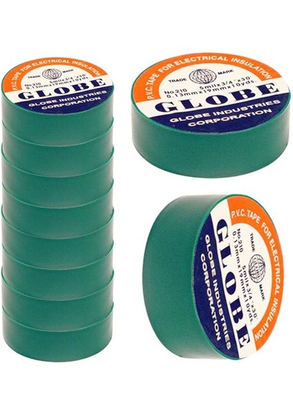 Globe 0.13MMX19MM Izole Bant 10'lu Yeşil