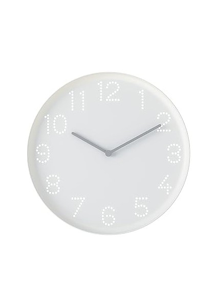 Tromma Duvar Saati, 25 Cm, Beyaz