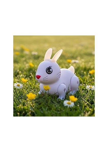 Rabbit Zıplayan Müzikli Işıklı Tavşan Oyuncak | Sallanan Kulaklı Erken Gelişim Pilli Oyuncak | +0 A