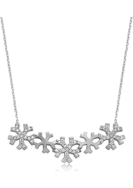 925 Ayar Gümüş Kar Taneleri Kadın Gümüş Kolye PT0461131 (945945)