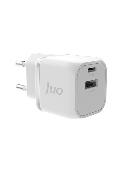 Juo 20W Gan Usb-C Usb-A Şarj Aleti & & Android Uyumlu Pd Qc4.0 Type-C Hızlı Şarj Cihazı