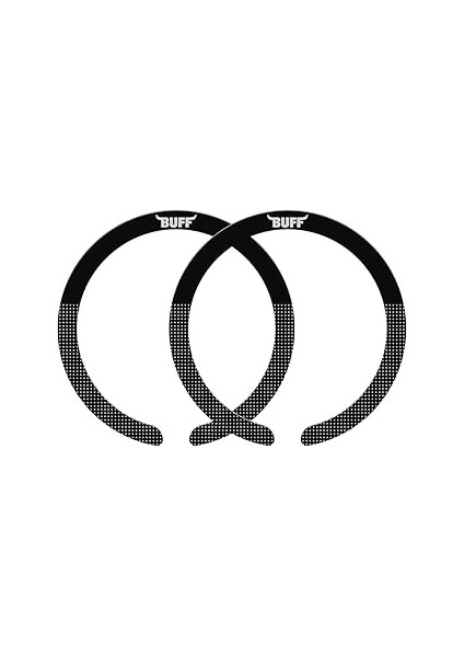 Buff, BL23 Uyumlu 2 Adet, Yüzük Metal Halka Plaka, Siyah