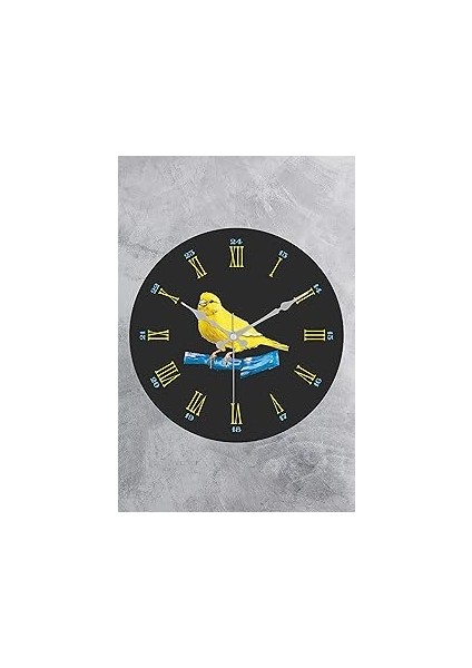 Emores 25 cm Dekoratif Plastik Cam Bombeli Taraftar Odası Duvar Saati