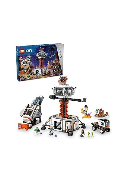 City Uzay Üssü ve Roket Fırlatma Rampası 60434-8 Yaş ve Üstü Kız ve Erkek Çocukları Için Uzay