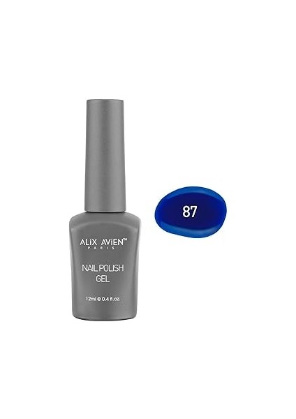 Alix Avien Koyu Kalıcı Oje 87-Yoğun Renk Veren Oje 12 Ml-Nail Uv Gel Polish 87