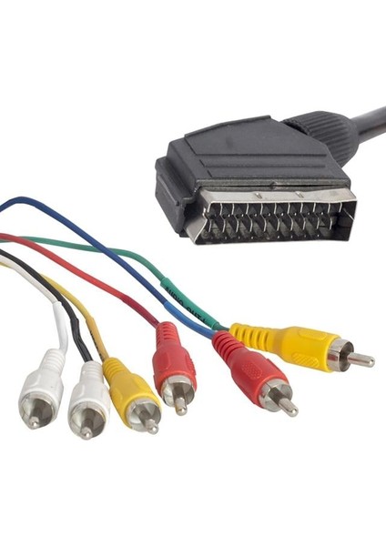 Scart 6 Rca Standart 1,5 Metre Kablo