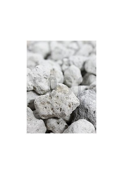 Sosc Volkanik Beyaz Dekoratif Pomza Taşı, 2-4 Cm, 10 Litre, Drenaj ve Ö