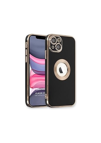 Microsonic 13 Için Kılıf Flash Stamp Siyah [ıphone 13 ile Uyumlu Kılıf - Siyah]