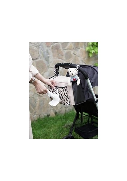 Fi̇gi̇za® Bebek Arabası Düzenleyici Çanta – 37 × 12 × 19 Cm, 3 Iç Bölme, Kilitli Kulplu Organizer, Is