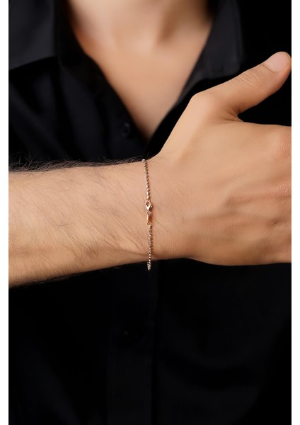 14 Ayar Altın Italyan Dorika Zincir Erkek Bileklik fırsatları