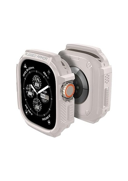 Watch 49MM Seri 3/2/1 ile Uyumlu Kılıf Rugged Armor Dune Beige - ACS07381
