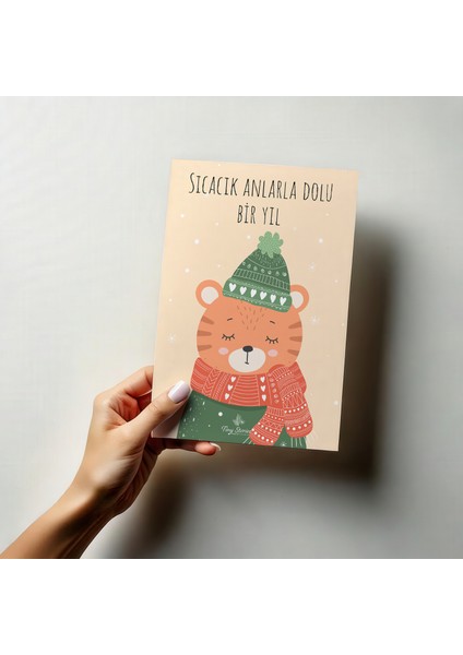 4'lü Yılbaşı Kutlama Kartı Seti/ Kartpostal