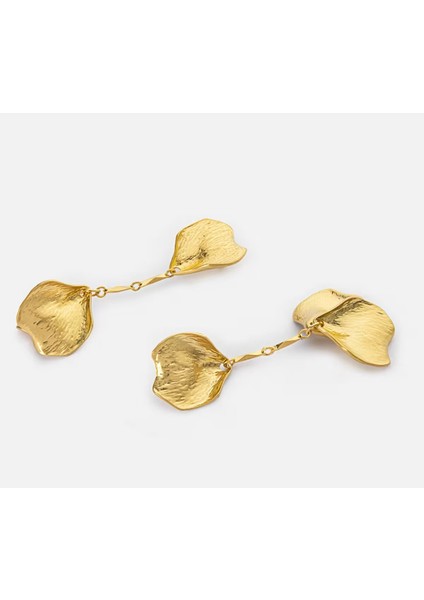 Tırtık Desen Plaka Yaprak Model Sallantılı Küpe modelleri