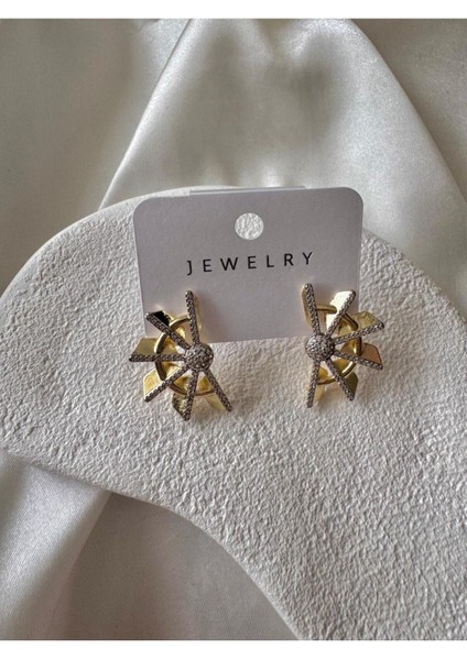 Özel Seri Z,rkon Taş Işlemeli Değirmen Küpe fiyatları