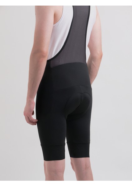 Siyah Elite, Airmesh Pedli Askılı Kısa Bisiklet Taytı