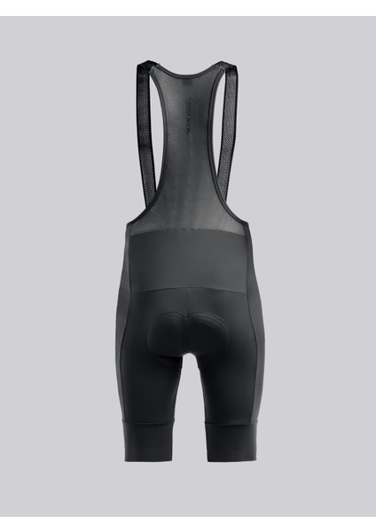 Siyah Elite, Airmesh Pedli Askılı Kısa Bisiklet Taytı