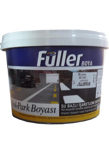 Füller Beyaz Yol Çizgi Boyası 2,5 Litre Su Bazlı