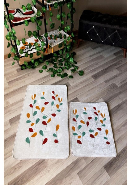 Dijital Baskı Kaymaz Taban Yıkanabilir 2'li Punch Banyo Paspas Takımı PCP003 fiyatları