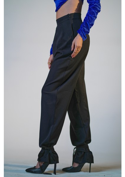 Yüksek Bel Paça Bağlamalı Pantolon modelleri