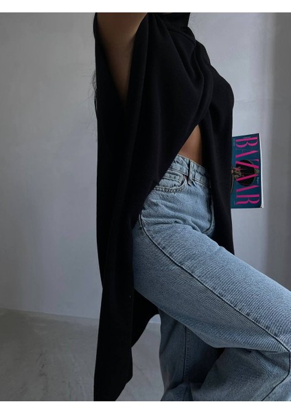 Balıkçı Yaka Kolsuz Triko Bluz