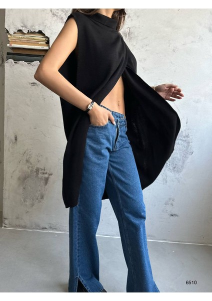 Balıkçı Yaka Kolsuz Triko Bluz fiyatları