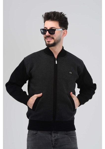 Erkek Baba ve Orta Yaş Triko Örgü Içi Astarlı Akrilik Fermuarlı Kışlık Baba Hırka modelleri