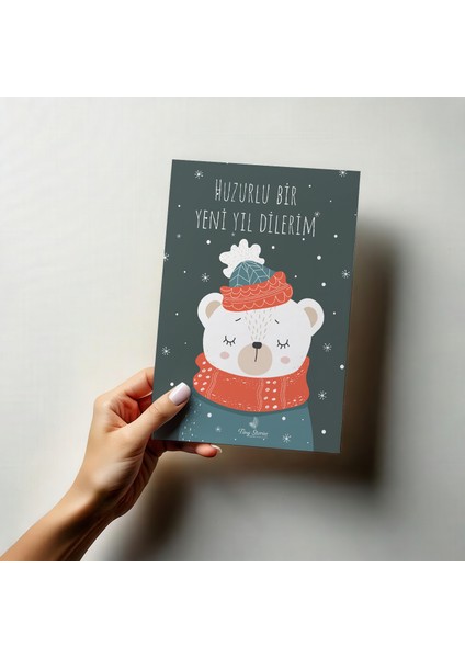 4'lü Yılbaşı Kutlama Kartı Seti/ Kartpostal fırsatları