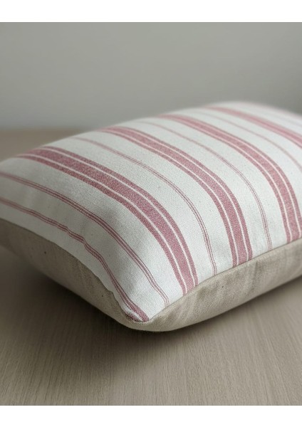 Kırmızı Çizgli Keten Nevresim Takımı Çift Kişilik fiyatları