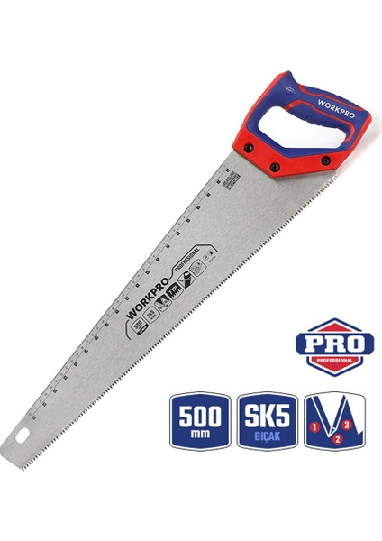 WP215007 500MM Sk5 7 Tpı Ağır Hizmet Tipi El Testeresi