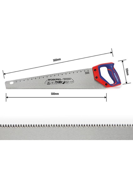 WP215007 500MM Sk5 7 Tpı Ağır Hizmet Tipi El Testeresi modelleri