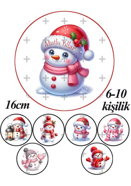 Yeni Yıl Karadam Yıl Başı Yenilebilir Kağıt New Year Pasta Süsleme