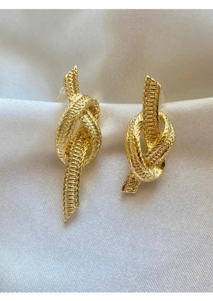 Gold Düğüm Tasarım Küpe modelleri