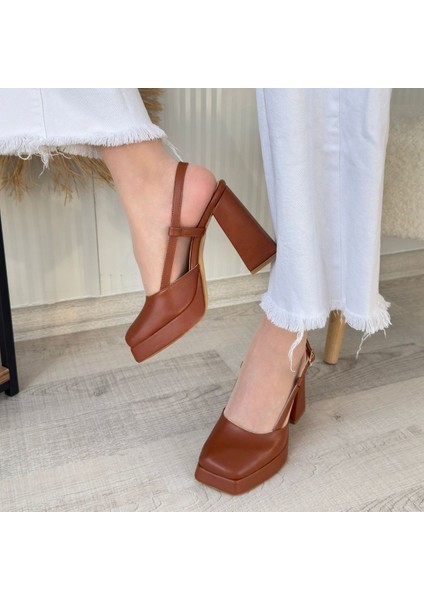 Mety Taba Cilt Topuklu Ayakkabı fırsatları