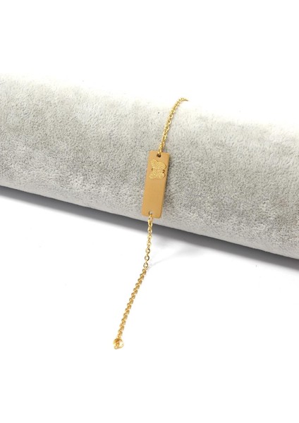 Altın Kaplama Kelebek Model Unisex Bileklik BLK-1016