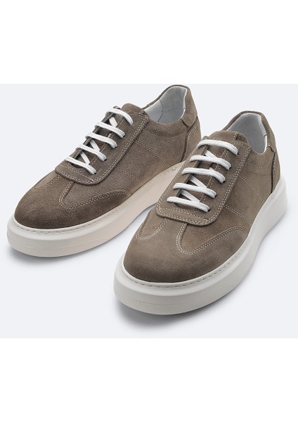 Erkek Vizon %100 Süet Esnek Taban Hafif Casual Ayakkabı B008002