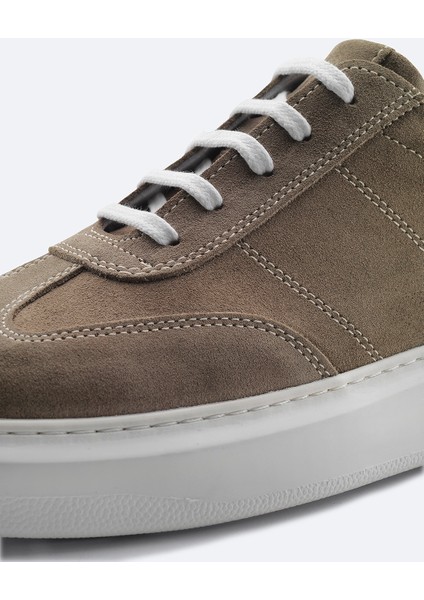 Erkek Vizon %100 Süet Esnek Taban Hafif Casual Ayakkabı B008002