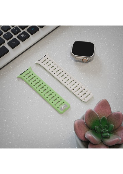 Apple Watch 7 45MM Toughcord 124 Silikon Kordon Strap Kayış fırsatları